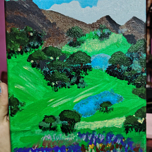 La colina de las flores . Projekt z dziedziny Malarstwo akr i lowe użytkownika Debbie Roco Pasten - 06.02.2026