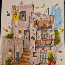 First Coloring. Architectural Illustration, Drawing, Ink Illustration, Sketchbook, and Sketching project by azabulm - 02.09.2026