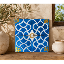Panel de azulejos portugueses pintados. Artesanato, Design e fabricação de móveis, Design de interiores, Decoração de interiores, Cerâmica, DIY, e Pintura decorativa projeto de Anabell Jorge - 09.02.2026