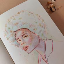 Portrait expressif  aux crayons de couleur . % Magali Raffestin tarafından hazırlanan Kalem Çizimi, Ve Portre Çizimi projesi - 02.10.2026