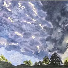 Brisbane Summer Storm. Watercolor Painting, Painting, Arts, and Crafts project by Sue - 02.14.2026