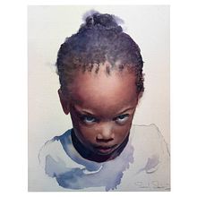 Watercolour portrait drawing from a photograph. Un proyecto de Pintura a la acuarela, Dibujo y Pintura de Sarah Stokes - 16.02.2026