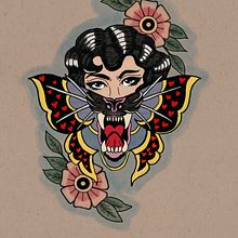 Final project piece American Traditional Tattoo. Digital Illustration, Drawing, and Tattoo Design project by Aoife - 02.17.2026