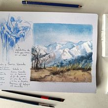 Excursión Sierra Nevada . Traditional illustration, Architectural Illustration, Watercolor Painting, and Sketchbook project by Clara Cortacans Maroto - 02.18.2026