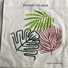 Mi proyecto del curso, Bordado con aguja, crea una composición vegetal. Color Theor, Embroider, Traditional illustration, and Textile Design project by Alejandra Balanzario G - 02.18.2026