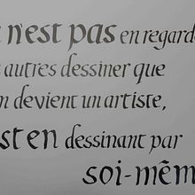 Citation en calligraphie Italique, grand format. Calligraph project by Daniel Champagne - 02.20.2026