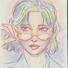 Retrato con lápices de colores.. Colored Pencil Drawing, Drawing, Portrait Drawing, and Sketchbook project by Caty Pérez - 02.23.2026