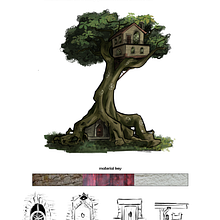 Witch Tree Tower Ein Projekt aus dem Bereich Digitale Illustration, Concept Art, Digitale Zeichnung und Digitale Malerei von Sha-Lume' Nortje' - 01.03.2026
