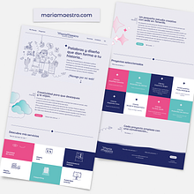 Sitio web de diseñadora gráfica mariamaestro.com Ein Projekt aus dem Bereich Digitales Produktdesign, Portfolioverwaltung und Webdesign von maestrocampillos - 06.03.2026