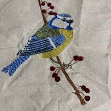 Euroasiático Azul. Un projet de Broderie, Illustration traditionnelle , et Design textile de sabinekutt - 07.03.2026