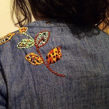 Nueva vida para una blusa de jean olvidada. Ein Projekt aus dem Bereich Stickerei, Kreativität und Textildesign von anagusana - 07.03.2026