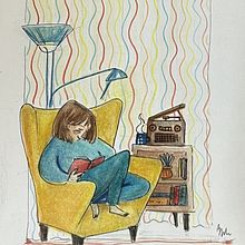 O meu cantinho feliz . % Beatriz Mateus tarafından hazırlanan Eskiz çizimi, Yaratıcılık, Çizim, Geleneksel illüstras, on, Sulubo, a Resim, Ve Eskiz defteri projesi - 03.10.2026