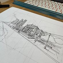 Ink Sketch of Field Museum Chicago. Architectural Illustration, Drawing, Ink Illustration, and Sketching project by Marco - 03.14.2026