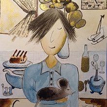 Mood Indigo . % Flóra Gáspár tarafından hazırlanan Çizim, Geleneksel illüstras, Ve on projesi - 03.14.2026