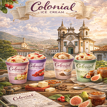 Sorvete Colonial . % Sebastião Miguel tarafından hazırlanan Markalaşma ve Kimlik, Grafik Tasarım, Hika, e anlatımı, Tipografi, Ve Tipografi Tasarımı projesi - 03.16.2026