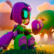 EmaBot . % Emmanuel Llancacheo tarafından hazırlanan Karakter Tasarımı, Ürün Tasarımı, Hareketli Grafikler, Ve 3D Modelleme projesi - 03.17.2026