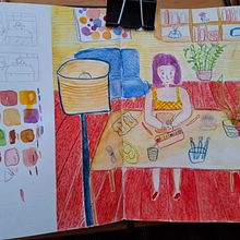 Autoretrato . Sketching, Creativit, Drawing, Traditional illustration, Watercolor Painting, Gouache Painting, and Sketchbook project by Pancha Godoy - 03.17.2026