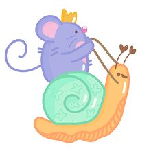 Mai Mai and the snail . % Maria Rodriguez tarafından hazırlanan Dijital İllüstrasyon projesi - 03.19.2026