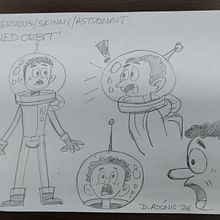 FINAL CHARACTER Skinny Nervous Astronaut  . Menggambar, Desain Karakter, Ilustrasi tradisional & Ilustrasi Digital proyek oleh Dietrich Adonis (Ordoñez) - 03.25.2026