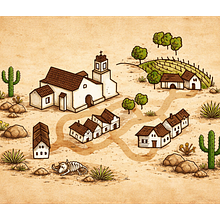 Pueblo de San Pedro de Atacama. Een project van Digitale illustratie, Redactionele illustratie y Traditionele illustratie van Lucas Rodríguez Navarrete - 28.03.2026