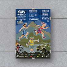 Diseño e Ilustración Cartel XXIV Medio Maratón de Montaña del Ocejón 2026. Advertising, Graphic Design, Vector Illustration, Poster Design, and Communication project by José Luis Segovia García - 03.31.2026