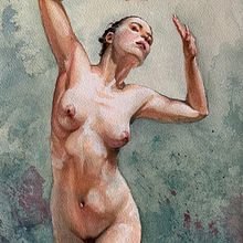 Proyecto final. Projekt z dziedziny  Sztuki piękne, R, sunek anatomiczn, R, sunek realist, czn, Trad, c, jna ilustracja,  Malarstwo i Malowanie akwarelą użytkownika Quique - 04.04.2026