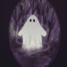 Whimsy Ghost. Digital Illustration project by melloravenwood - 04.07.2026