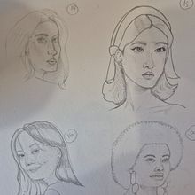 Bocetos de retratos ✨🍀. Artistic Drawing, Drawing, Portrait Drawing, Sketchbook, and Sketching project by Manuela Pillacela - 04.11.2026