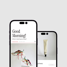 Good Morning: A Daily Concept Store Mobile App. Design, UX / UI, Mobile Design, Design digital, Design de apps, Desenvolvimento de apps, e Design de produto digital projeto de Drivet Clotilde - 15.04.2026