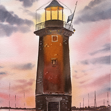 Walk by the Lake . Ilustrație arhitecturală, Desen, Arte plastice, Ilustrație naturalistă, Pictura și Pictură în acuarelă de Tsvetelina Tsonova - 04.22.2026