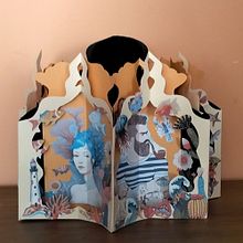 Enamorados. Design editorial, DIY, Encadernação, Ilustração tradicional, Ilustração infantil, Narrativa, Papercraft, Stor, e telling projeto de anavadeviaje - 22.04.2026