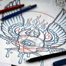 TATTOO ART. Projekt z dziedziny Trad, c, jna ilustracja, Ilustracja c, frowa, R, sunek c, frow, R, sunek art, st, czn i Projektowanie tatuaż użytkownika Jonas Jorna · MAD JONAX - 24.04.2026