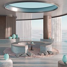 Mi proyecto de Living room Surrealista.. Un projet de Architecture, Architecture d'intérieur, Architecture numérique , et ArchVIZ de Adrià Serrano Guardia - 29.04.2026