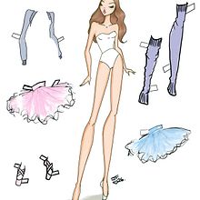 Balletcore Fashion Illustration Paper Doll . % Josefina Fernandez tarafından hazırlanan Dijital İllüstras, on, Moda İllüstras, Ve onu	 projesi - 04.30.2026