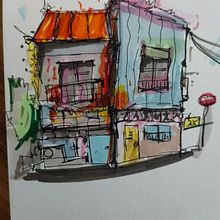 Mi primer sketch. Architectural Illustration, Drawing, Ink Illustration, Sketchbook, and Sketching project by aleix_morgadas - 05.06.2026