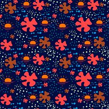 PATRON INFINITO FLORES Y PECES. Projekt z dziedziny Design, Stemple, Trad, c, jna ilustracja i Pattern design użytkownika MARIA ARBOLEDA - 13.05.2026