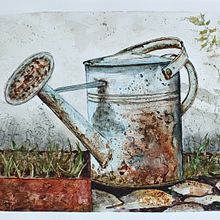 La regadera. Traditional illustration, and Watercolor Painting project by Adriana Tiralongo - 05.20.2026
