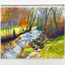 Ejercicio Paisaje. Un projet de Illustration naturaliste, Peinture, Esquisse , Aquarelle , et Beaux Arts de Beth Jordan - 23.05.2026