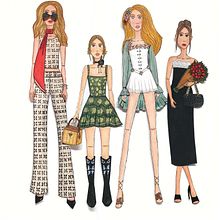 Fashion illustrations - Paper Dolls. Ein Projekt aus dem Bereich Design, Traditionelle Illustration, Bildende Künste, Malerei, Collage, Zeichnung und Mode-Illustration von Angélica Isaza - 26.05.2026