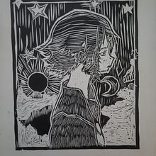 "La chica del mar". Printing, Arts, Crafts, Fine Arts, Interior Design, Engraving, and Traditional illustration project by Angel Isai Sanchez solis - 05.27.2026