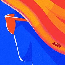 Bonjour tristesse. Digital Illustration, Editorial Illustration, H, Lettering, Editorial Design, Graphic Design, and Lettering project by maversenq - 05.27.2026