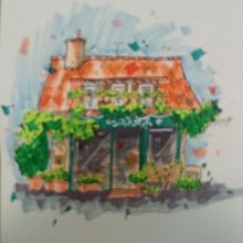 Drawing Houses Full of Life . Ilustrasi Arsitektur, Menggambar, Ilustrasi Tinta, Buku sketsa, Dan Membuat sketsa proyek oleh Anna Bancatelli - 06.01.2026