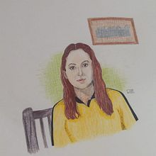 Girl in the mirror. Un proyecto de Dibujo con lápices de colores, Dibujo, Ilustración con tinta, Dibujo de Retrato y Bocetado de Rebeca Isabel De Anda Contreras - 06.06.2026