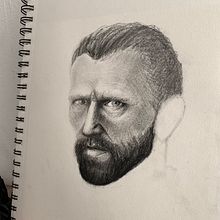 Retrato del hombre sin oreja  . Ilustrație tradițională, Arte plastice, Desen în creion, Desen, Desen de portret, Desen artistic și Figura Desen de alecanterville - 06.08.2026