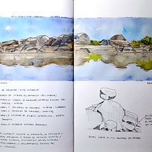 Navegando el río Orinoco . Ilustrație tradițională, Pictură în acuarelă, Ilustrație arhitecturală și Caiet de schițe de tataacevedo - 06.09.2026