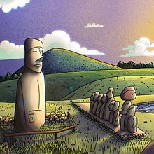 Ilustración digital Isla de Pascua. Projekt z dziedziny  Rysunek, Ilustracja cyfrowa i Rysunek cyfrowy użytkownika juanesarredondo - 10.06.2026