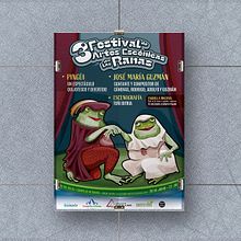Diseño e ilustración Cartel festival artes escénicas de las ranas. Graphic Design, Poster Design, and Digital Illustration project by José Luis Segovia García - 06.15.2026