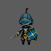 Rig Knight Chibi. Un projet de Animation, Rigging , et Animation 3D de Daniel Cañizales - 17.06.2026