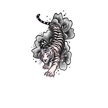 Tatuagem de tigre com flores. Tattoo Design project by Ludmila Verena Bastos Meira - 06.22.2026