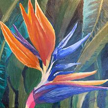 “Ave del Paraíso” Ein Projekt aus dem Bereich Traditionelle Illustration, Bildende Künste, Malerei, Malerei mit Acryl und Botanische Illustration von Soledad Herrera Hormazábal - 29.06.2026